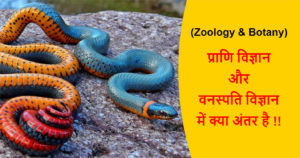 Read more about the article (Zoology & Botany) प्राणि विज्ञान और वनस्पति विज्ञान में क्या अंतर है !!