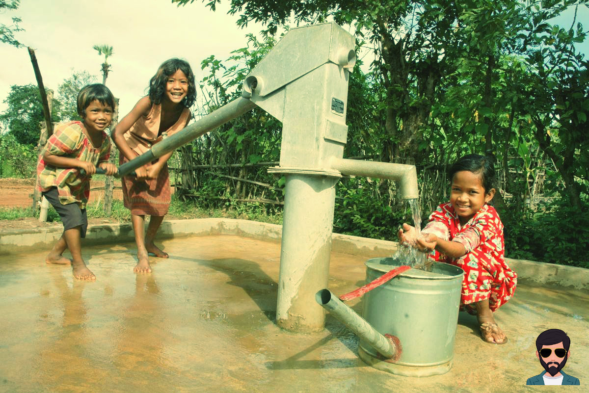 Bathing in Cambodia