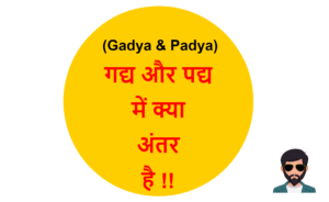 Read more about the article (Gadya & Padya) गद्य और पद्य में क्या अंतर है !!