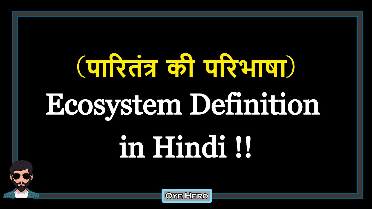 You are currently viewing (पारितंत्र की परिभाषा) Definition of Ecosystem in Hindi !!