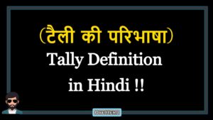Read more about the article (टैली की परिभाषा) Definition of Tally in Hindi !!
